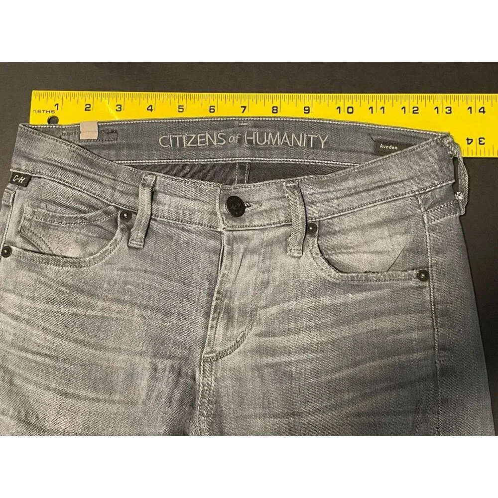 Citizens of Humanity jeans womens 25 Aveden low rise skinny 25 x 30 gray - Picture 9 of 11